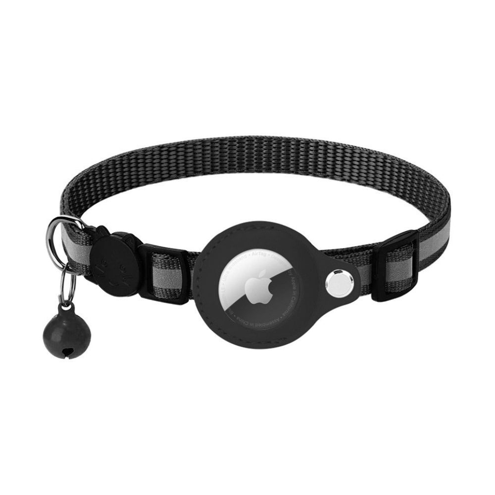 Apple AirTag Collar for Cat Dog Reflective Breakaway Buckle and Bell